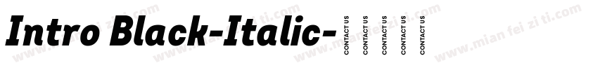 Intro Black-Italic字体转换